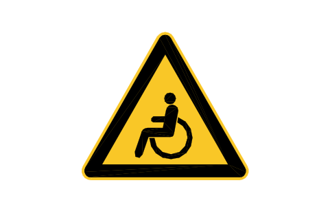 Preview of the W12-1 Disabled people symbol, block RCR_W12_1