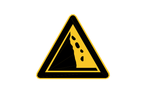 Preview of the W15a Falling rocks, left symbol, block RCR_W15a