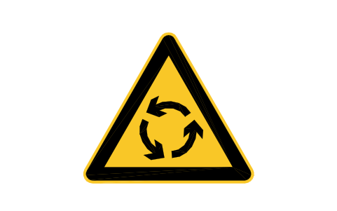 Preview of the W1-11 Roundabout symbol, block RCR_W1_11