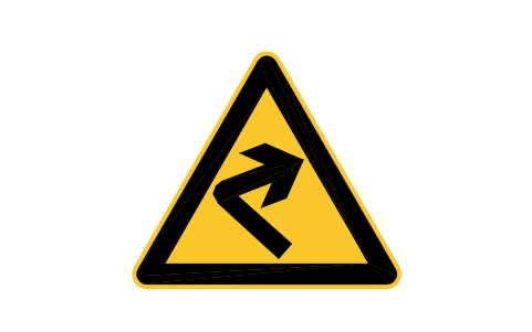 Preview of the W2-2 Sharp bend, right symbol, block RCR_W2_2
