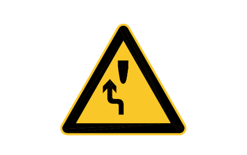 Preview of the W34-2 Obstacle, pass left symbol, block RCR_W34_2