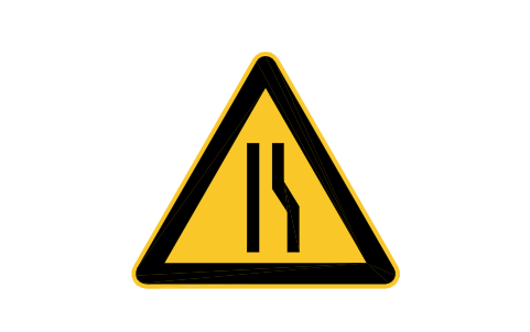 Preview of the W7-2 Road narrows, right symbol, block RCR_W7_2