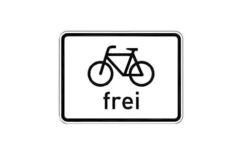 Anteprima del simbolo 1022-10 Cyclists permitted, blocco RSD_1022_10