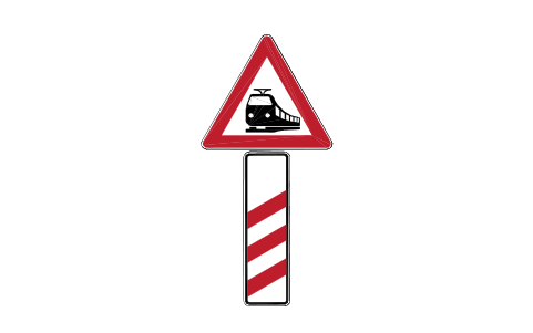 Anteprima del simbolo 156-10 Level crossing, 3 bars, blocco RSD_156_10