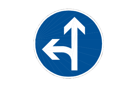 Anteprima del simbolo 214-10 Ahead or left, blocco RSD_214_10