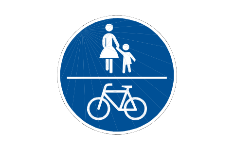 Anteprima del simbolo 240 Shared foot and cycle path, blocco RSD_240