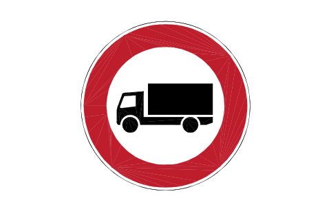 Anteprima del simbolo 253 No goods vehicles, blocco RSD_253