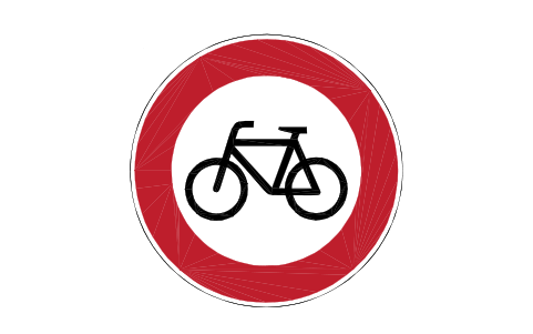 Anteprima del simbolo 254 No cyclists, blocco RSD_254