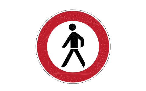 Anteprima del simbolo 259 No pedestrians, blocco RSD_259