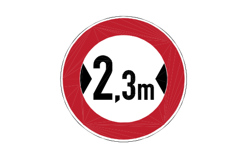 Anteprima del simbolo 264-2 Width limit 2.3 m, blocco RSD_264_2