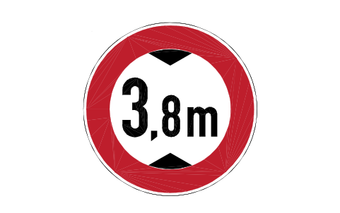Anteprima del simbolo 265-3 Height limit 3.8 m, blocco RSD_265_3