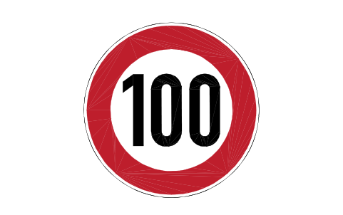 Anteprima del simbolo 274-100 Speed limit 100, blocco RSD_274_100