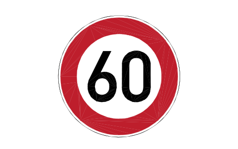 Anteprima del simbolo 274-60 Speed limit 60, blocco RSD_274_60