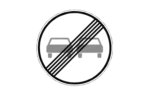 Anteprima del simbolo 280 End of no overtaking, blocco RSD_280