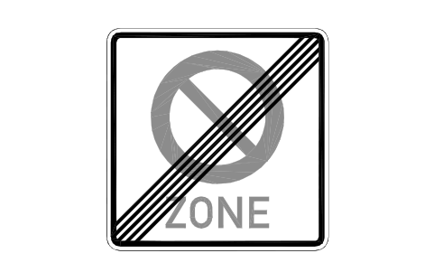 Anteprima del simbolo 292-50 End of no waiting zone, blocco RSD_292_50