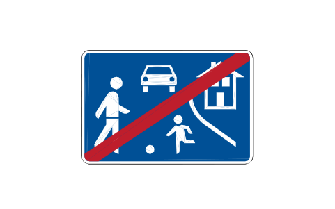 Anteprima del simbolo 325.2 End traffic-calmed area, blocco RSD_325_2