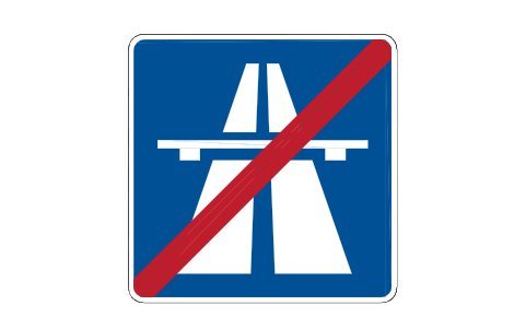 Anteprima del simbolo 334 End of motorway, blocco RSD_334