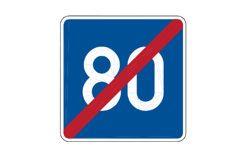 Anteprima del simbolo 381 End recommended speed, blocco RSD_381