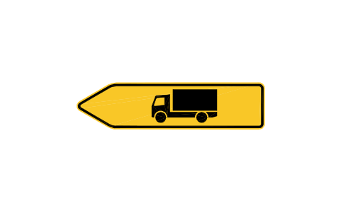 Anteprima del simbolo 421-10 Direction sign, HGV, blocco RSD_421_10