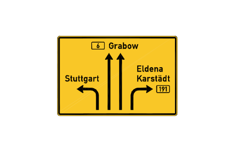 Anteprima del simbolo 439 Advance direction sign, blocco RSD_439
