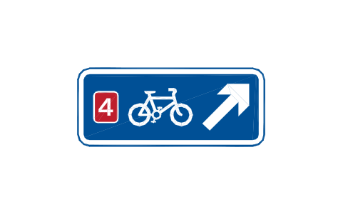 Vorschau des Symbols 2601.1 Cycle route direction, Block RKD_2601_1