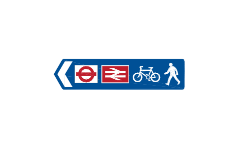 Vorschau des Symbols 2606 To rail/bus station, Block RKD_2606