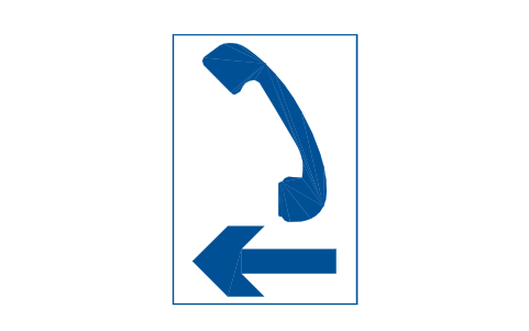 Vorschau des Symbols 2713 To emergency phone, Block RKD_2713