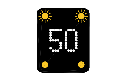 Vorschau des Symbols 6001 Temp. speed 50 mph, Block RKD_6001