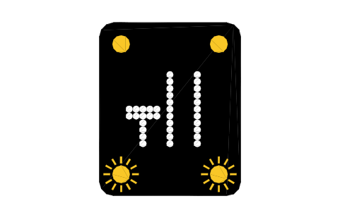 Vorschau des Symbols 6006 Lane closure, 3 lanes, Block RKD_6006