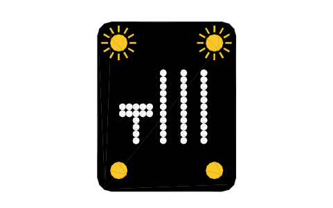 Vorschau des Symbols 6009 Lane closure, 4 lanes, Block RKD_6009
