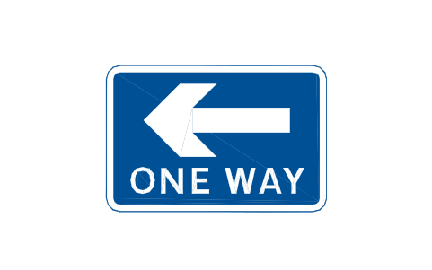 Vorschau des Symbols 810L One-way, left, Block RKD_810L