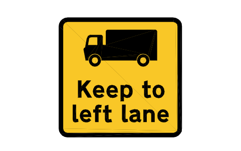 Vorschau des Symbols 832.5 HGVs keep to lane, Block RKD_832_5