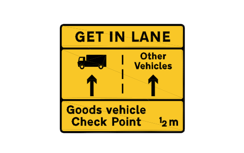 Vorschau des Symbols 832.6 HGVs get in lane, Block RKD_832_6