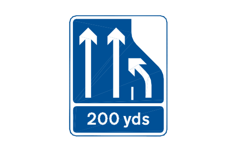 Vorschau des Symbols 872.1M Lanes ahead change, Block RKD_872_1M
