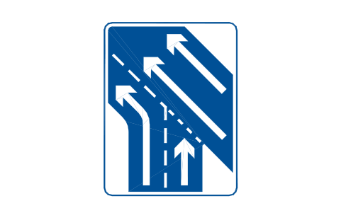 Vorschau des Symbols 874 Extra lanes joining, Block RKD_874