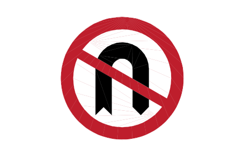 Anteprima del simbolo 614 No U-turns, blocco RKR_614