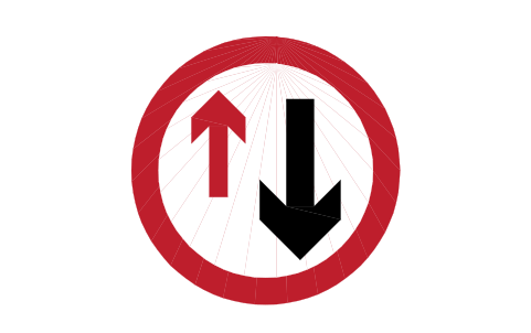 Anteprima del simbolo 615 Priority to oncoming, blocco RKR_615