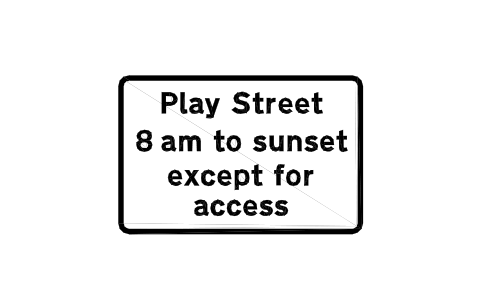 Anteprima del simbolo 618 Play street closure, blocco RKR_618