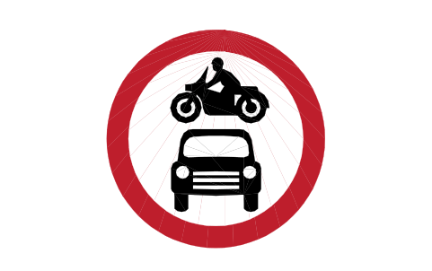 Anteprima del simbolo 619 No motor vehicles, blocco RKR_619