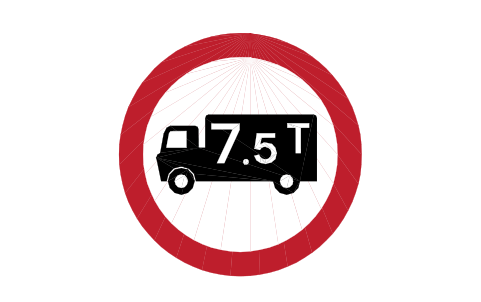 Anteprima del simbolo 622.1A HGV weight limit, blocco RKR_622_1A