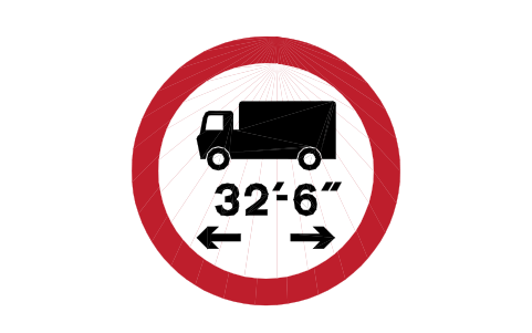 Anteprima del simbolo 629.1 Length limit 32ft 6in, blocco RKR_629_1