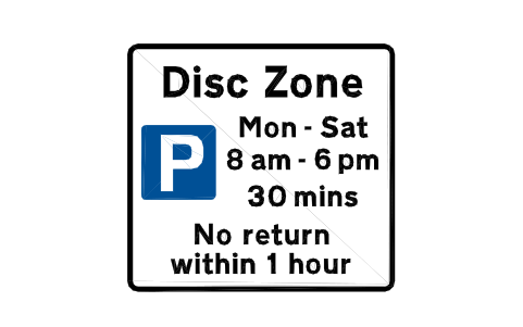 Anteprima del simbolo 662 Disc zone parking, blocco RKR_662