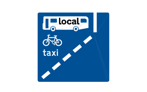 Anteprima del simbolo 958 With-flow bus lane, blocco RKR_958
