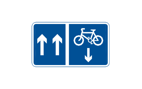 Anteprima del simbolo 960.1 Contra-flow cycle lane, blocco RKR_960_1