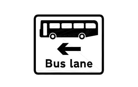 Anteprima del simbolo 962 Bus lane at junction, blocco RKR_962
