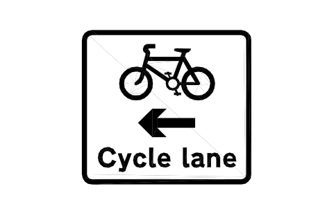 Anteprima del simbolo 962.1 Cycle lane at junction, blocco RKR_962_1