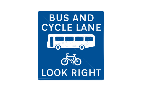 Anteprima del simbolo 963.2 Contra-flow bus lane, blocco RKR_963_2