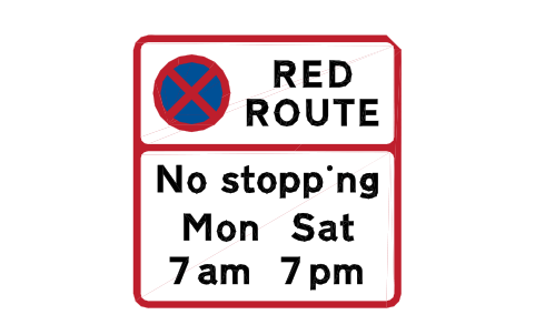 Anteprima del simbolo SR504 No stopping, hours, blocco RKR_SR504