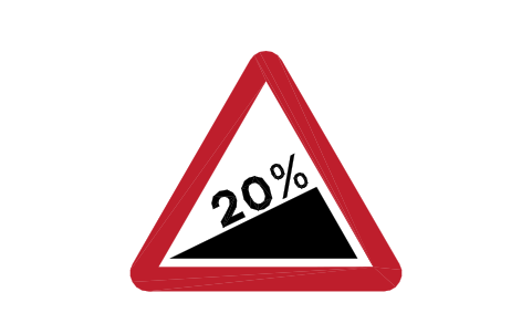 Preview of the 524.1 Steep hill up 20% symbol, block RKW_524_1