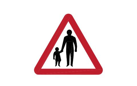 Preview of the 544.1 Pedestrians in road symbol, block RKW_544_1